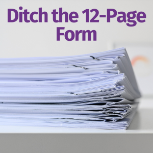 Lead Image for the Ditch the 12-Page Form: How to Simplify Performance Reviews to 2   4 Pages blog post